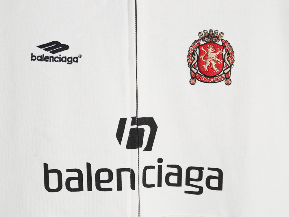 Balenciaga Manchester United joint embroidered printed zipper hoodie