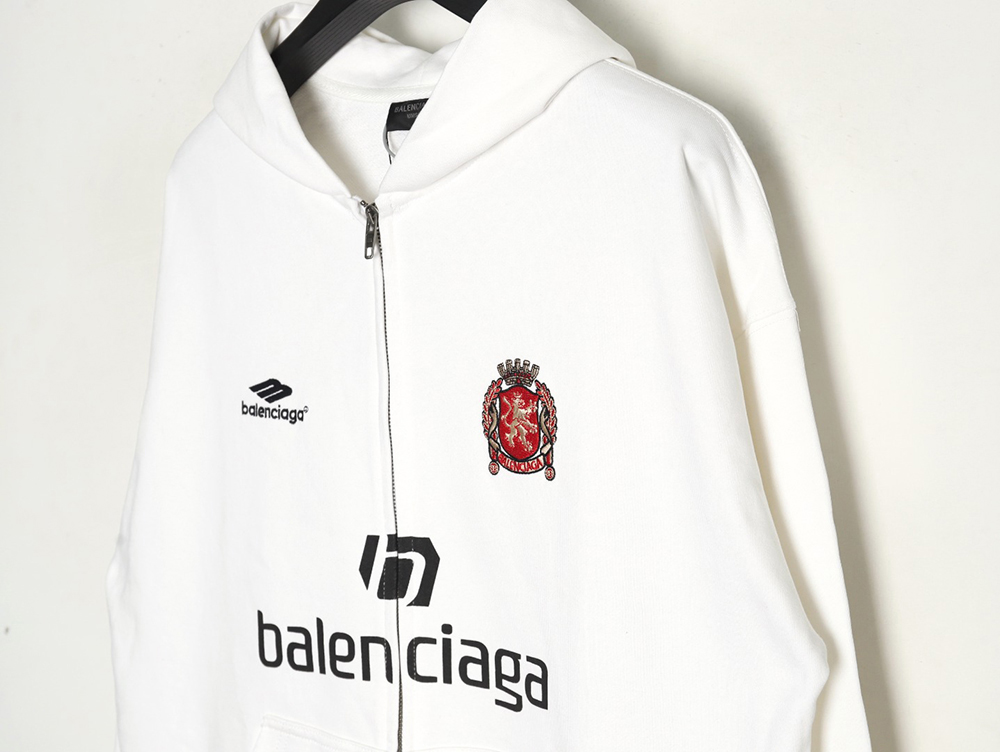 Balenciaga Manchester United joint embroidered printed zipper hoodie