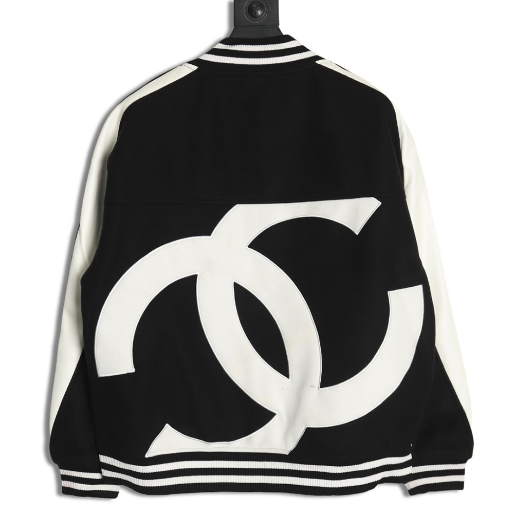 Chanel splicing embroidery baseball jacket TSK1