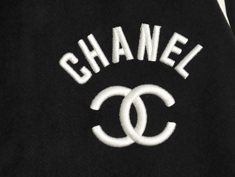 Chanel splicing embroidery baseball jacket TSK1