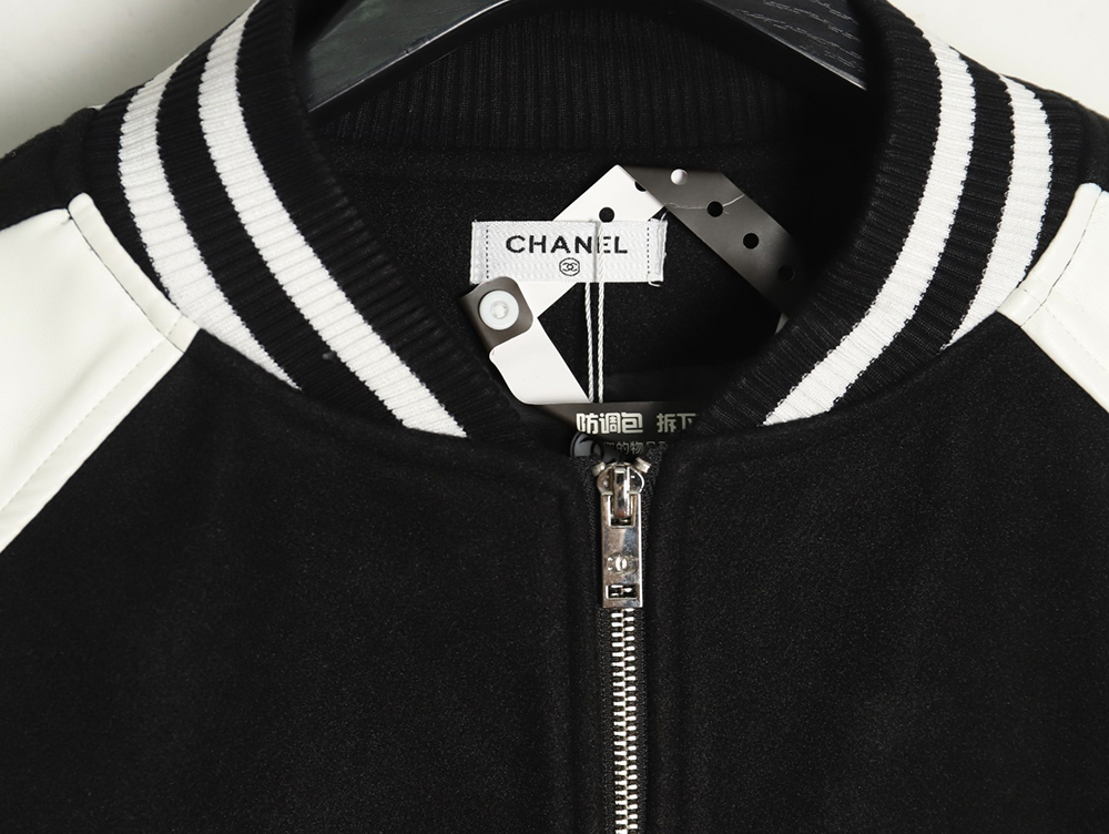Chanel splicing embroidery baseball jacket TSK1