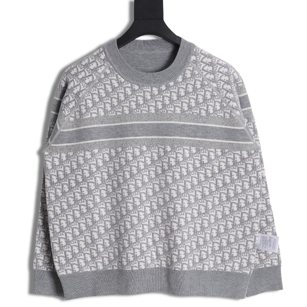 Dior Oblique knitted cashmere reversible crew neck sweater