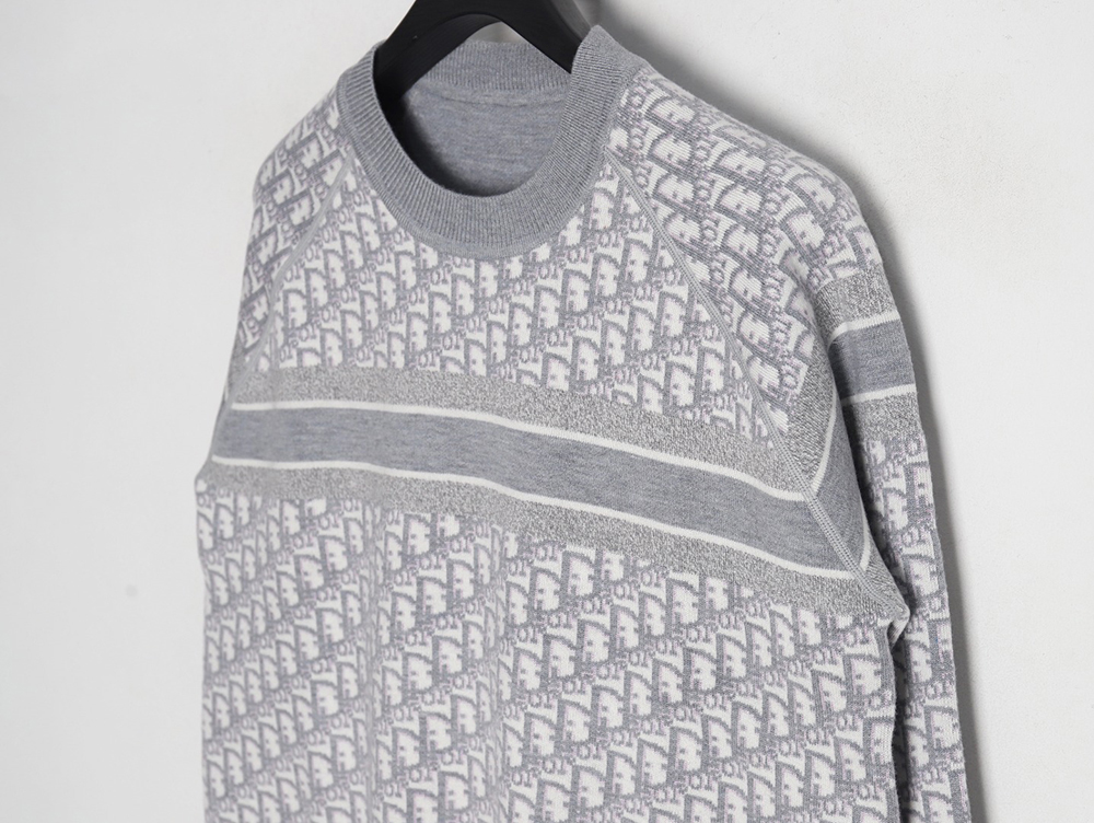 Dior Oblique knitted cashmere reversible crew neck sweater