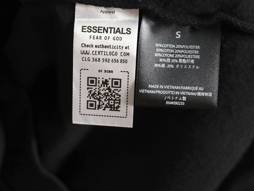 Fear of God Lettering Print Long Sleeve Hoodie TSK1