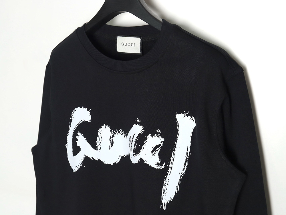 Gucci & Balenciaga Graffiti Lettering Print Crewneck Sweatshirt TSK1