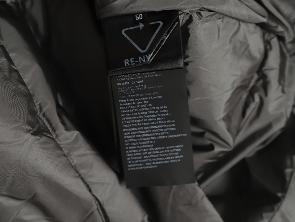 Prada classic triangle logo down vest