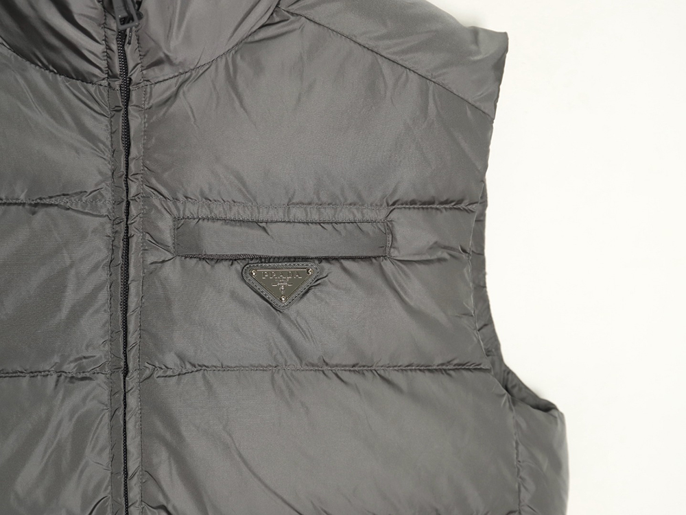 Prada classic triangle logo down vest