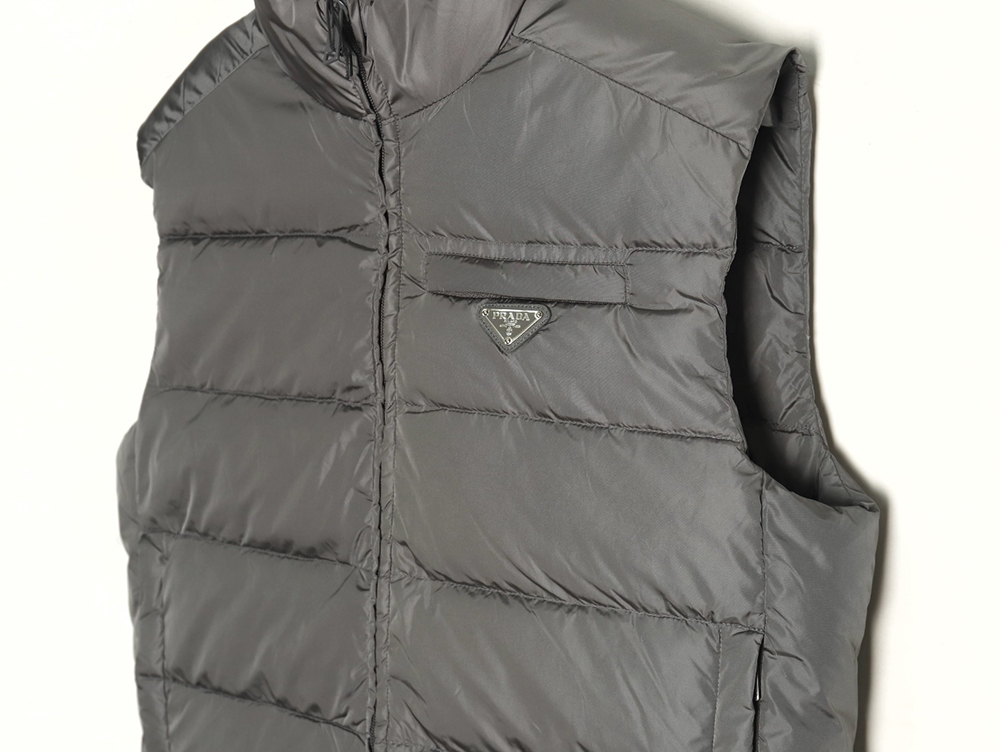 Prada classic triangle logo down vest