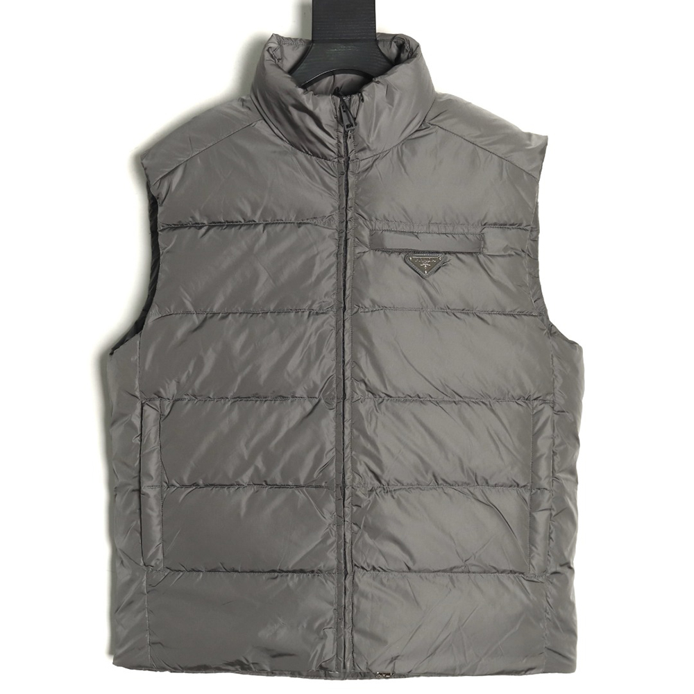 Prada classic triangle logo down vest