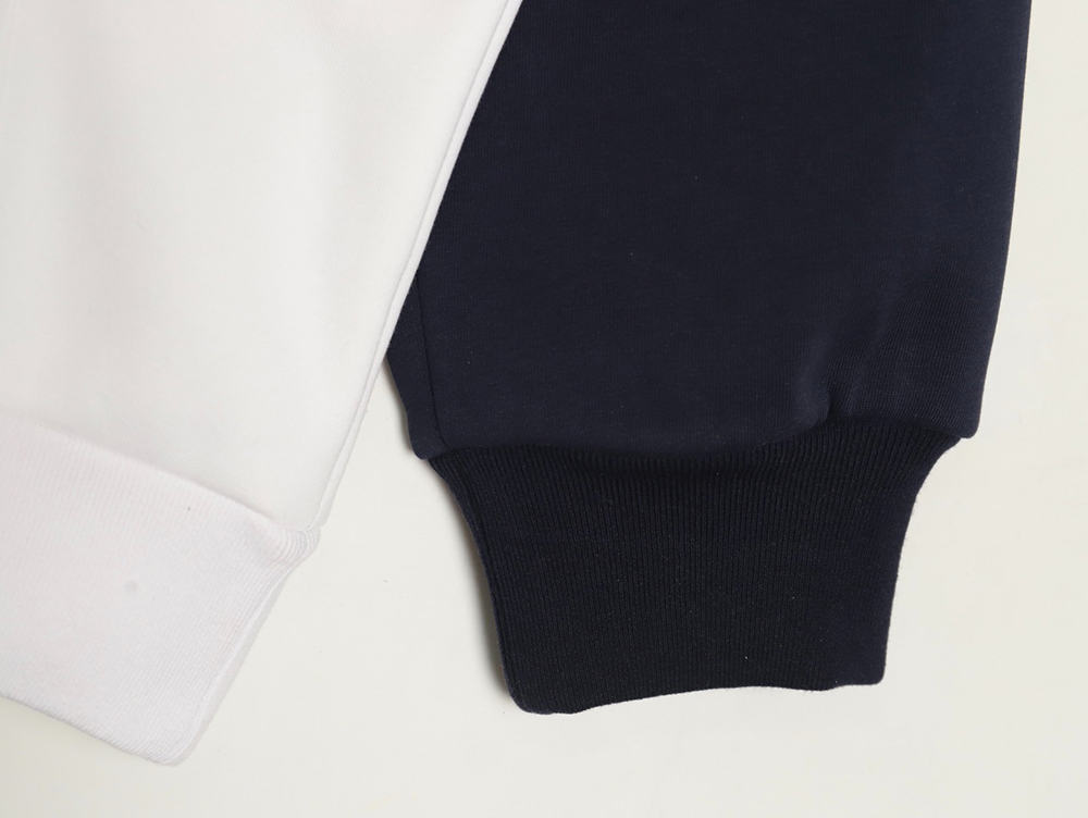 Thom Browne patchwork four-bar fleece hooded sweatshirt