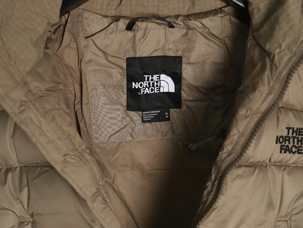 The North Face high-waisted plaid short patchwork down jacket TSK1