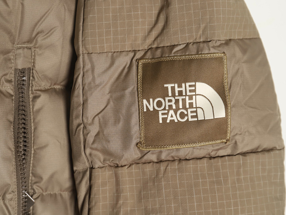 The North Face high-waisted plaid short patchwork down jacket TSK1