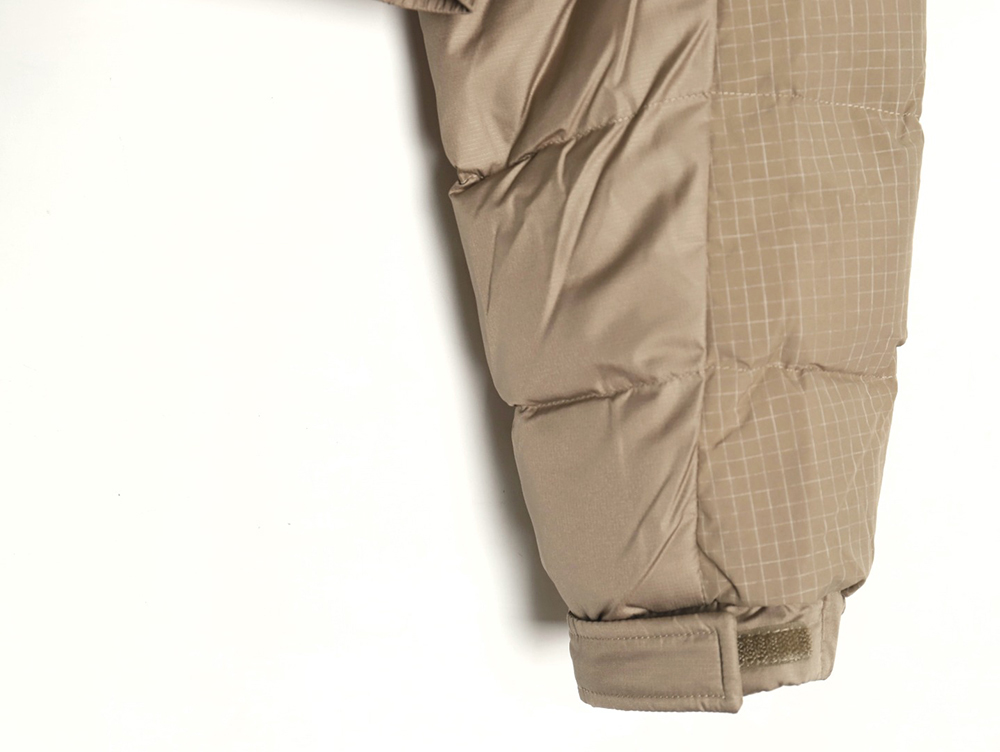 The North Face high-waisted plaid short patchwork down jacket TSK1