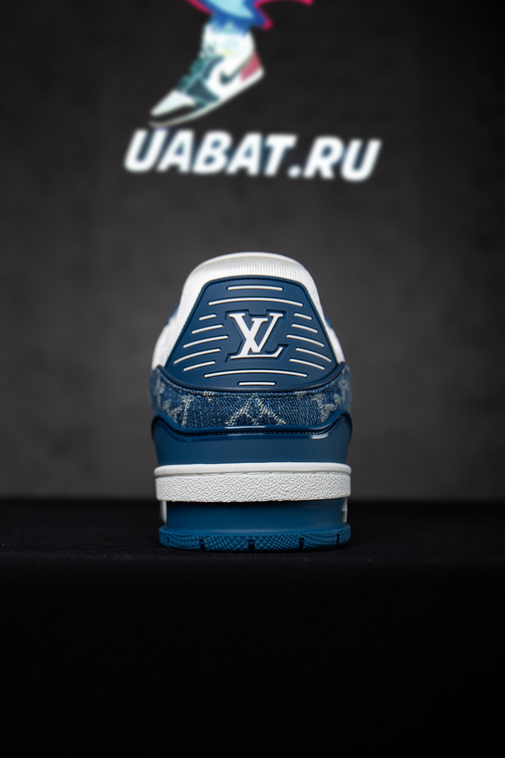 Louis Vuitton Trainer Monogram Denim White Blue