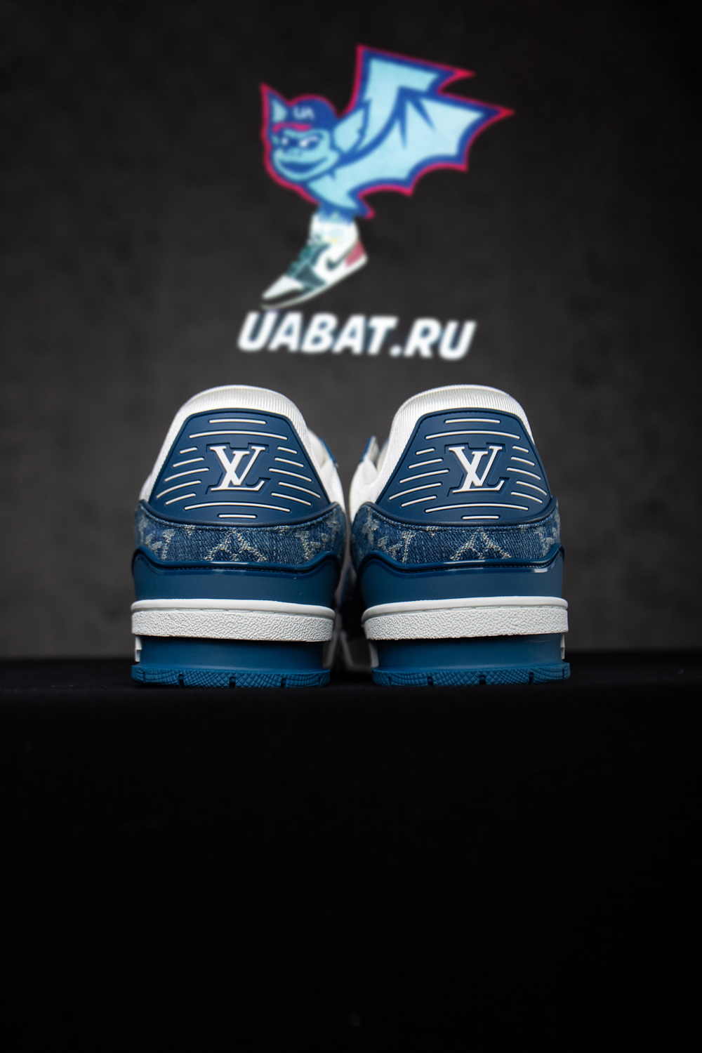 Louis Vuitton Trainer Monogram Denim White Blue