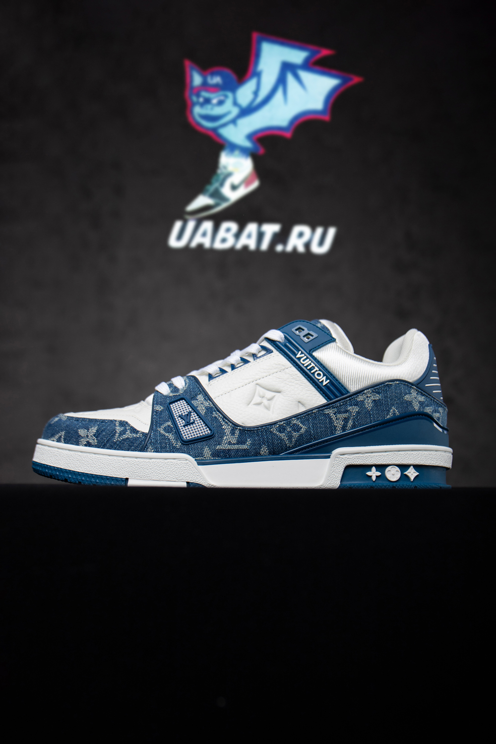Louis Vuitton Trainer Monogram Denim White Blue