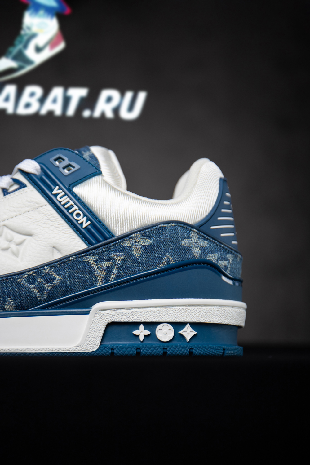 Louis Vuitton Trainer Monogram Denim White Blue