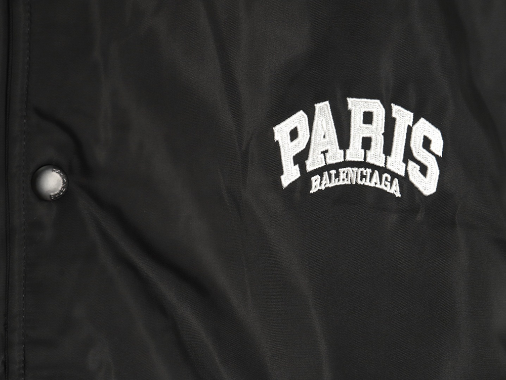 Balenciaga Paris English letter embroidered baseball jacket