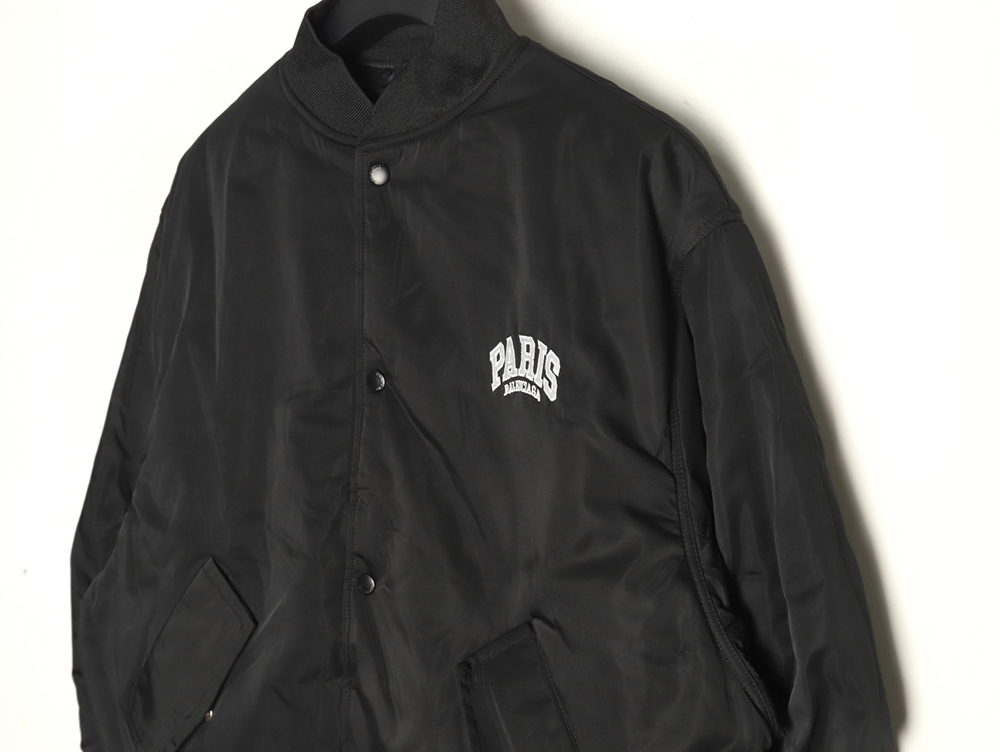 Balenciaga Paris English letter embroidered baseball jacket