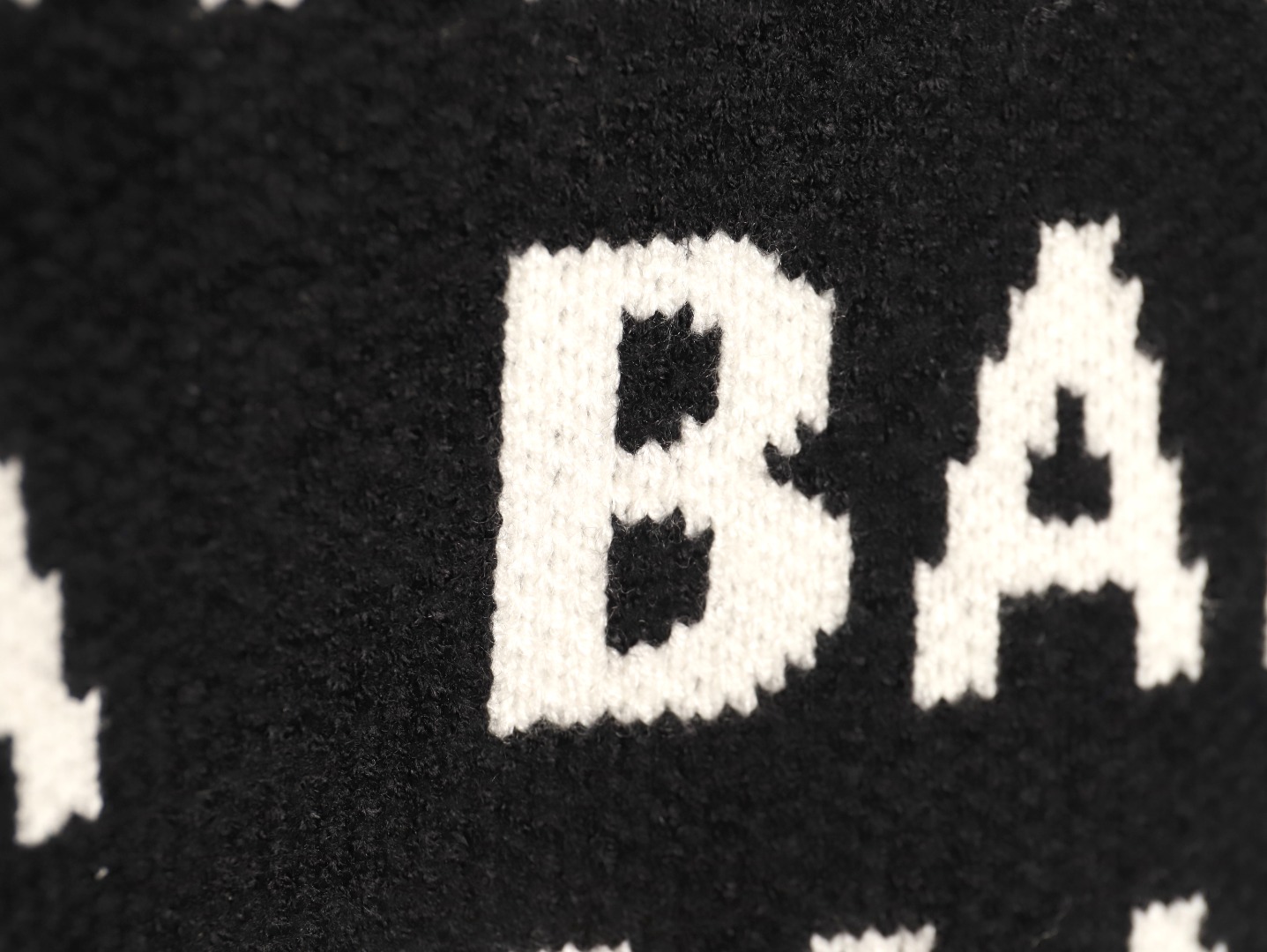 Balenciaga jacquard full print bullet screen letter round neck sweater TSK1
