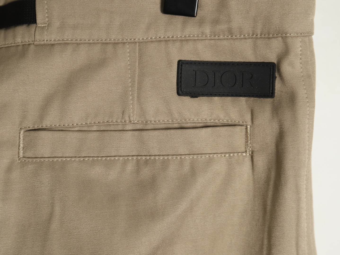Dior belt metal buckle saddle pocket cargo trousers
