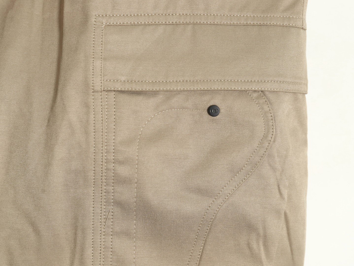 Dior belt metal buckle saddle pocket cargo trousers