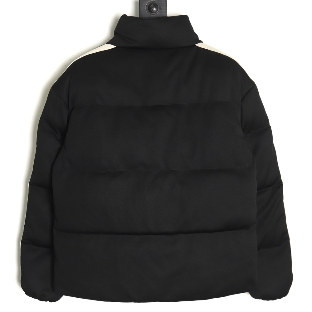 Moncler & Palm Angels joint color strip embroidery logo down jacket TSK1