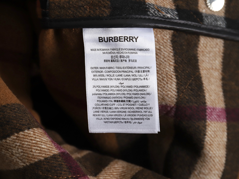 Burberry checked wool bomber jacket