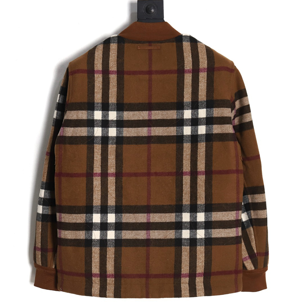 Burberry checked wool bomber jacket