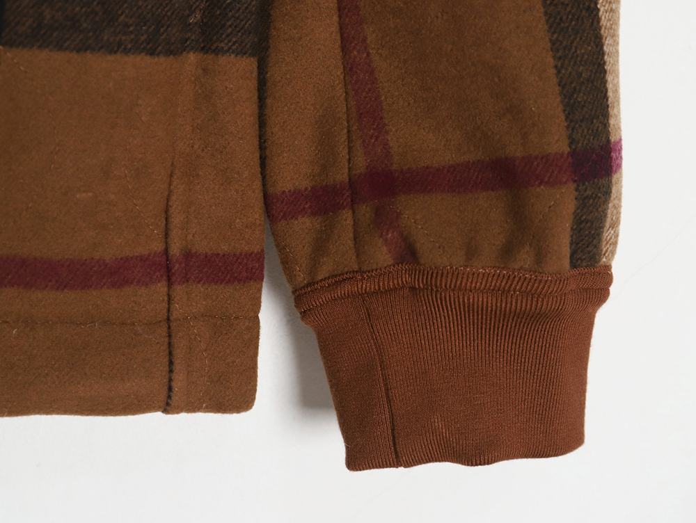 Burberry checked wool bomber jacket