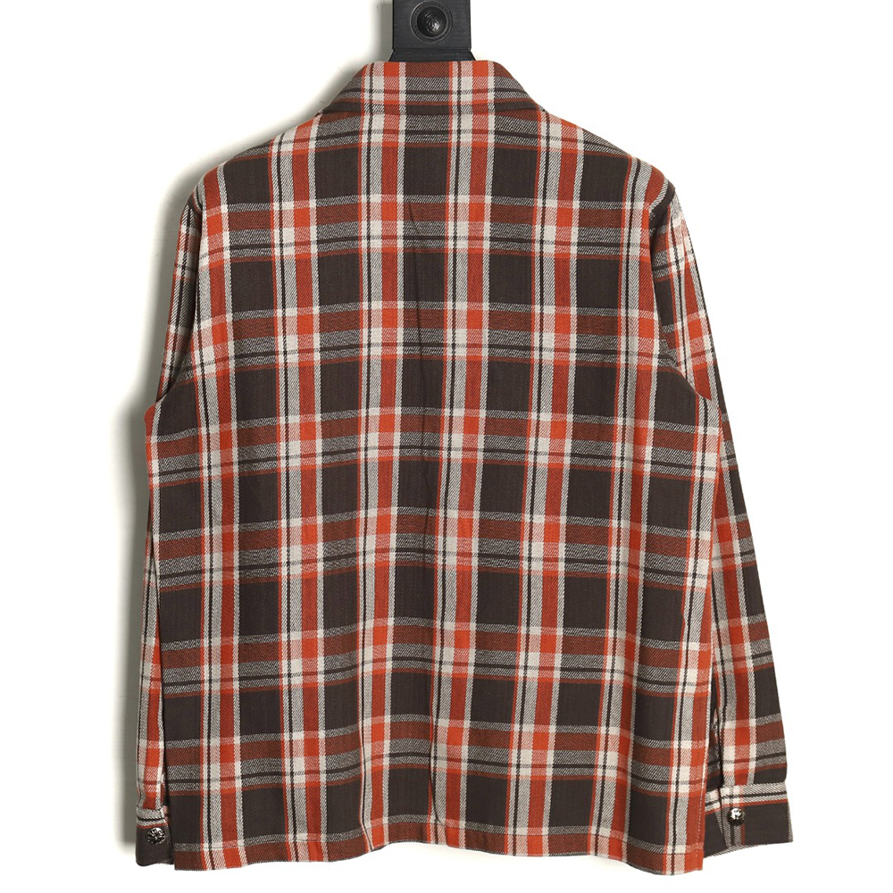 Chrome Hearts Flannel Plaid Long Sleeve Shirt