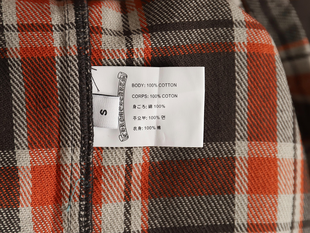 Chrome Hearts Flannel Plaid Long Sleeve Shirt