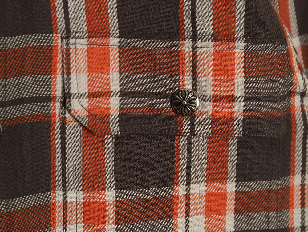 Chrome Hearts Flannel Plaid Long Sleeve Shirt