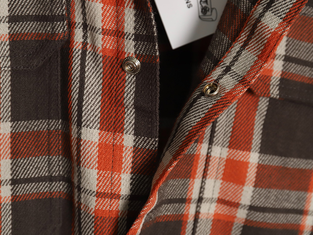 Chrome Hearts Flannel Plaid Long Sleeve Shirt