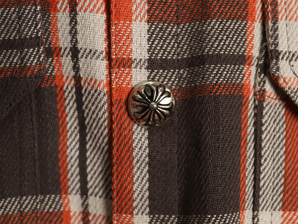 Chrome Hearts Flannel Plaid Long Sleeve Shirt