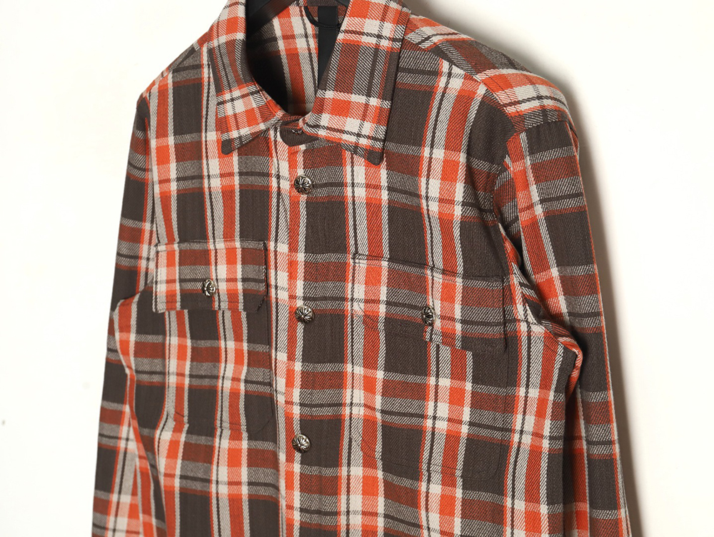 Chrome Hearts Flannel Plaid Long Sleeve Shirt