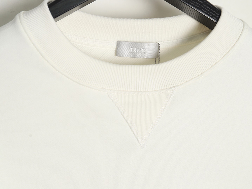 Dior classic front and back slogan embroidery sweatshirt