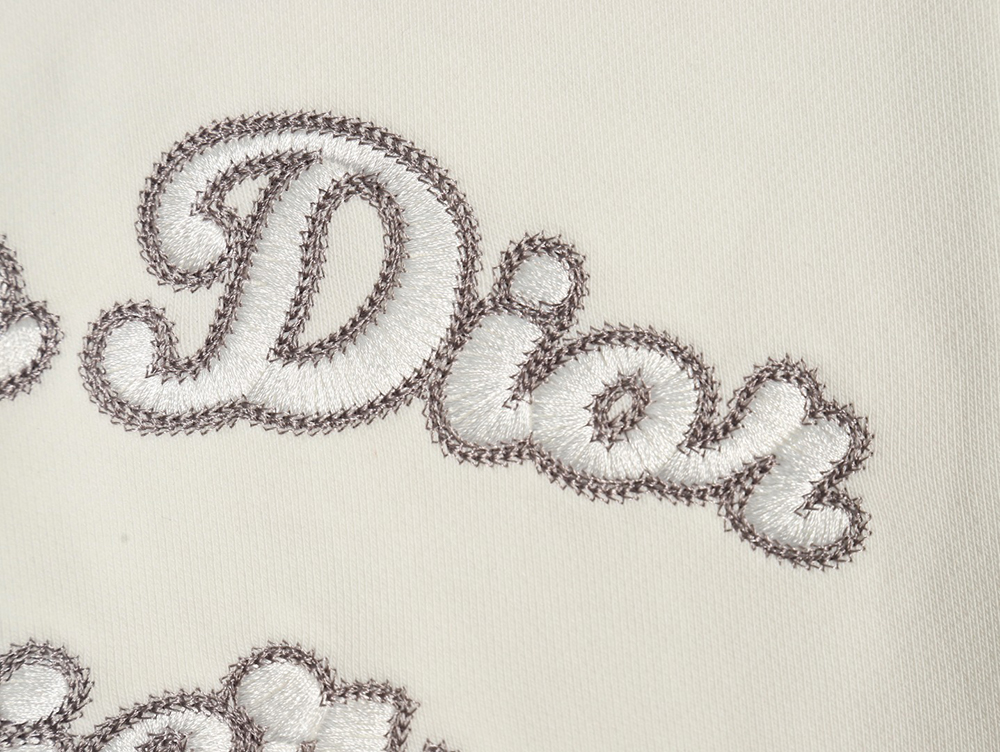 Dior classic front and back slogan embroidery sweatshirt