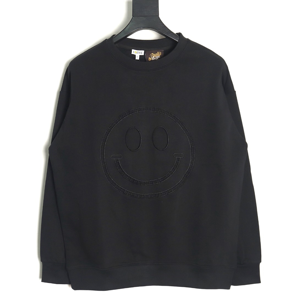 Loewe hollow smiley face crew neck sweatshirt TSK1