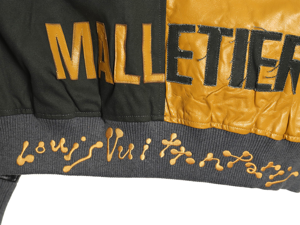 Louis Vuitton Splice Leather Baseball Jacket