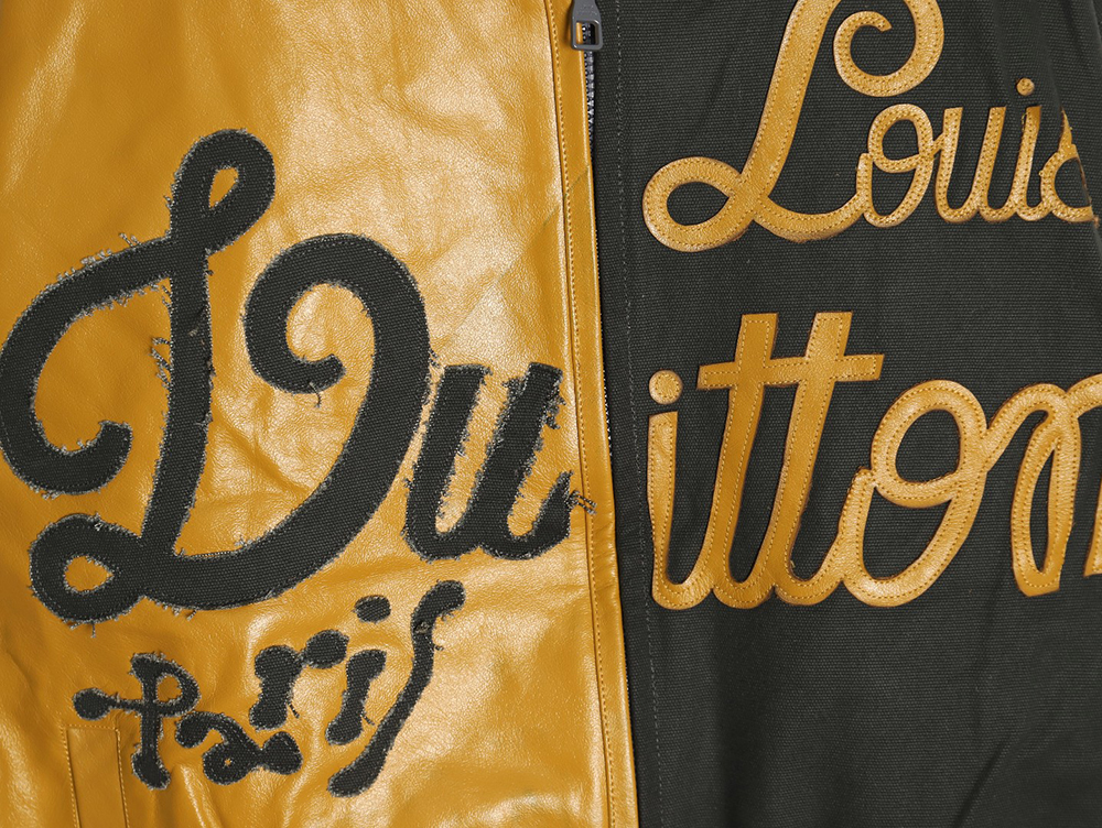 Louis Vuitton Splice Leather Baseball Jacket