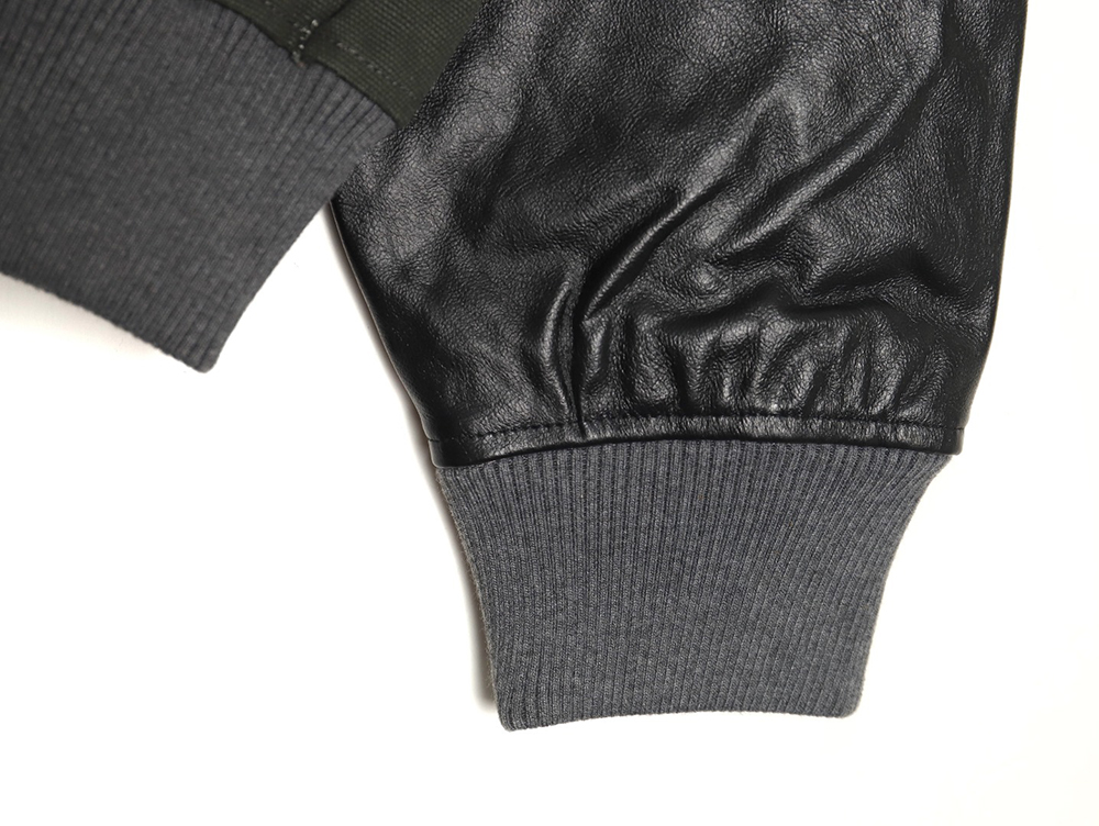 Louis Vuitton Splice Leather Baseball Jacket