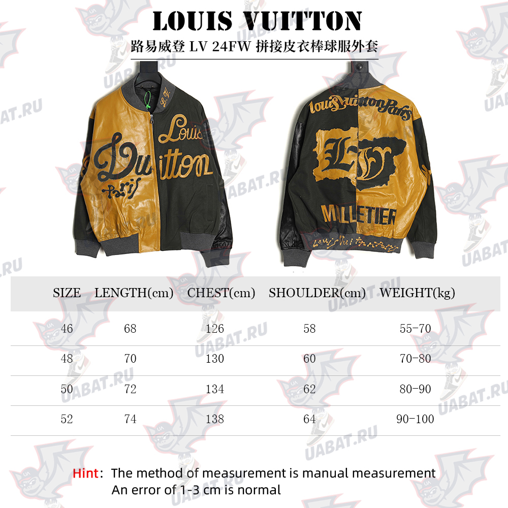Louis Vuitton Splice Leather Baseball Jacket