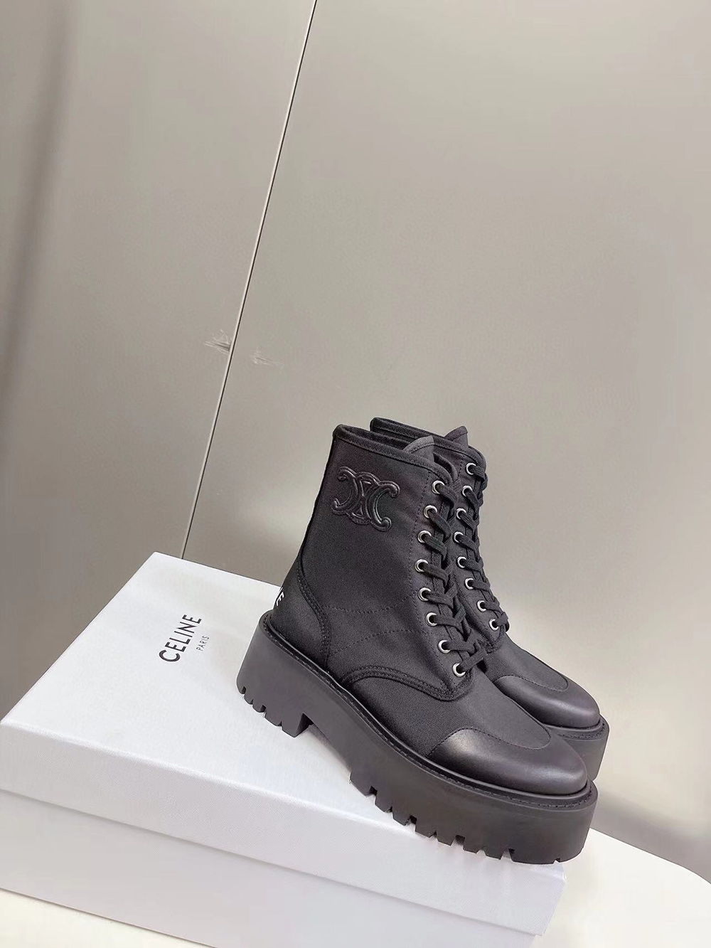Celine Bulky Laced Up Boot
