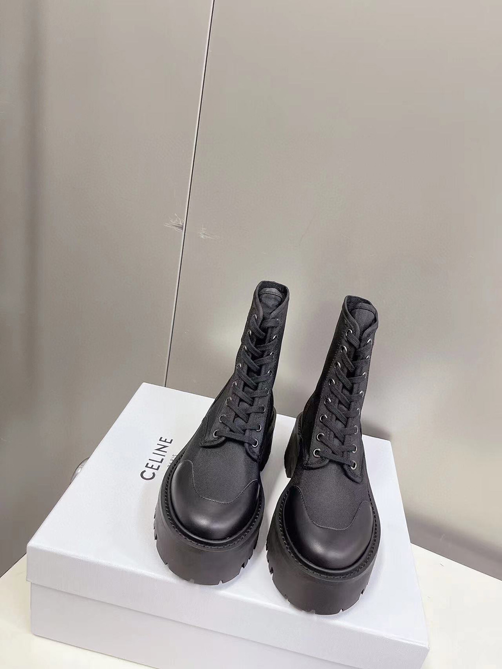 Celine Bulky Laced Up Boot