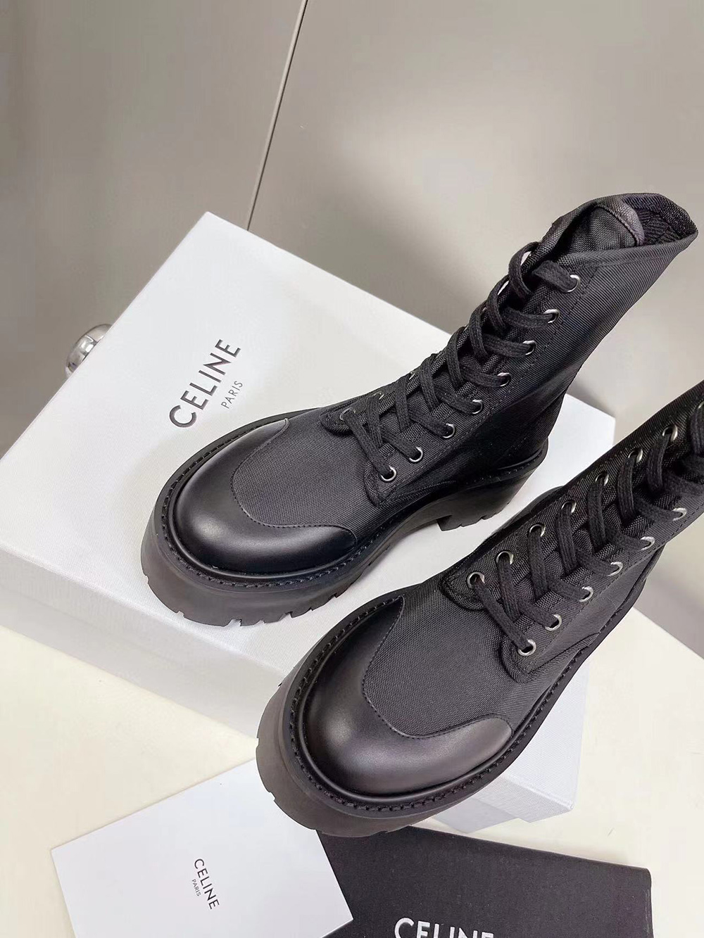 Celine Bulky Laced Up Boot