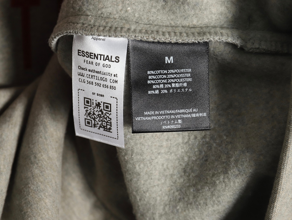 Fear of God lettering print long-sleeved hooded sweatshirt