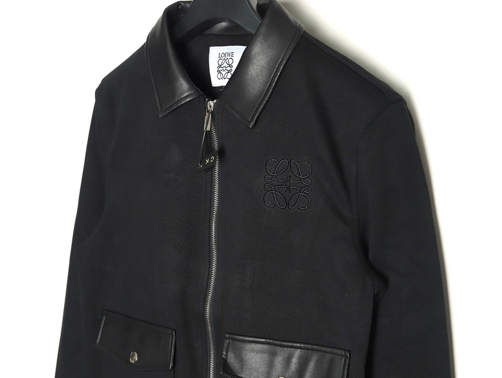 Loewe patchwork leather lapel jacket