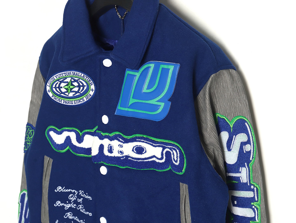 Louis Vuitton Klein Blue Earth Baseball Jacket