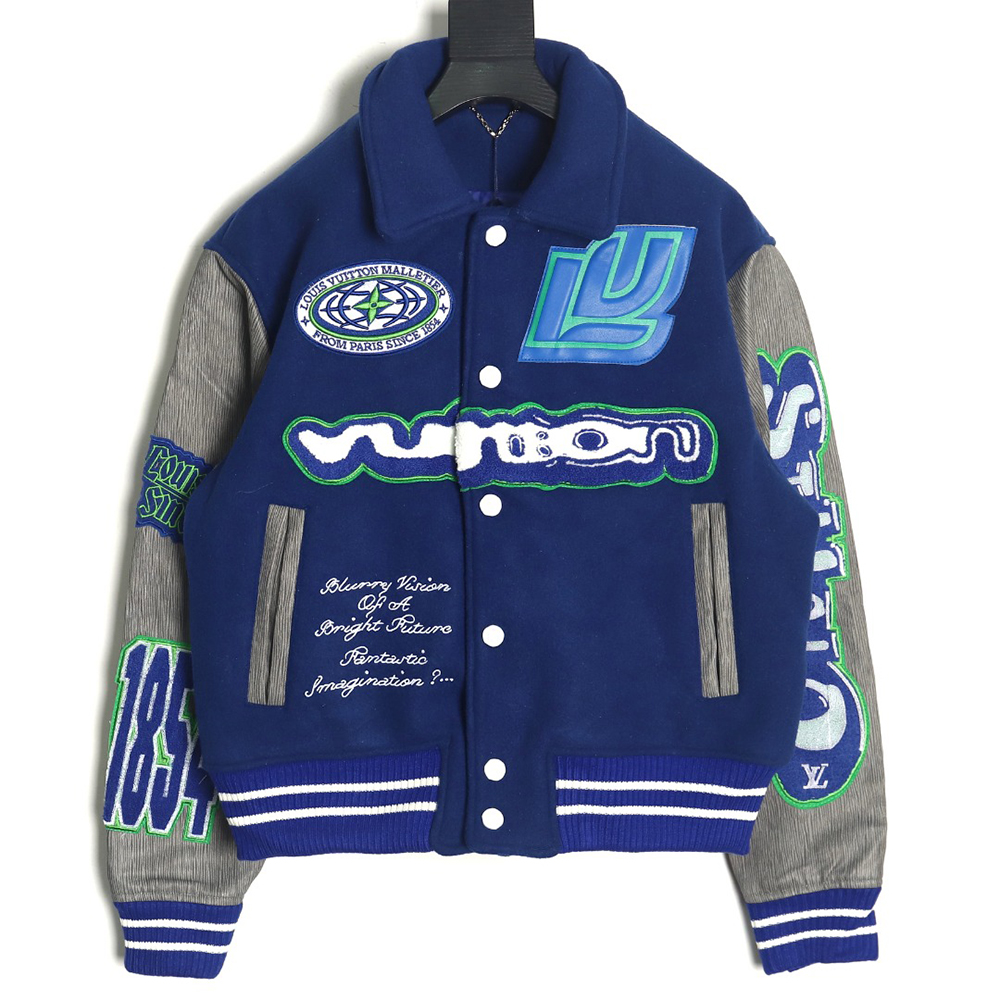 Louis Vuitton Klein Blue Earth Baseball Jacket